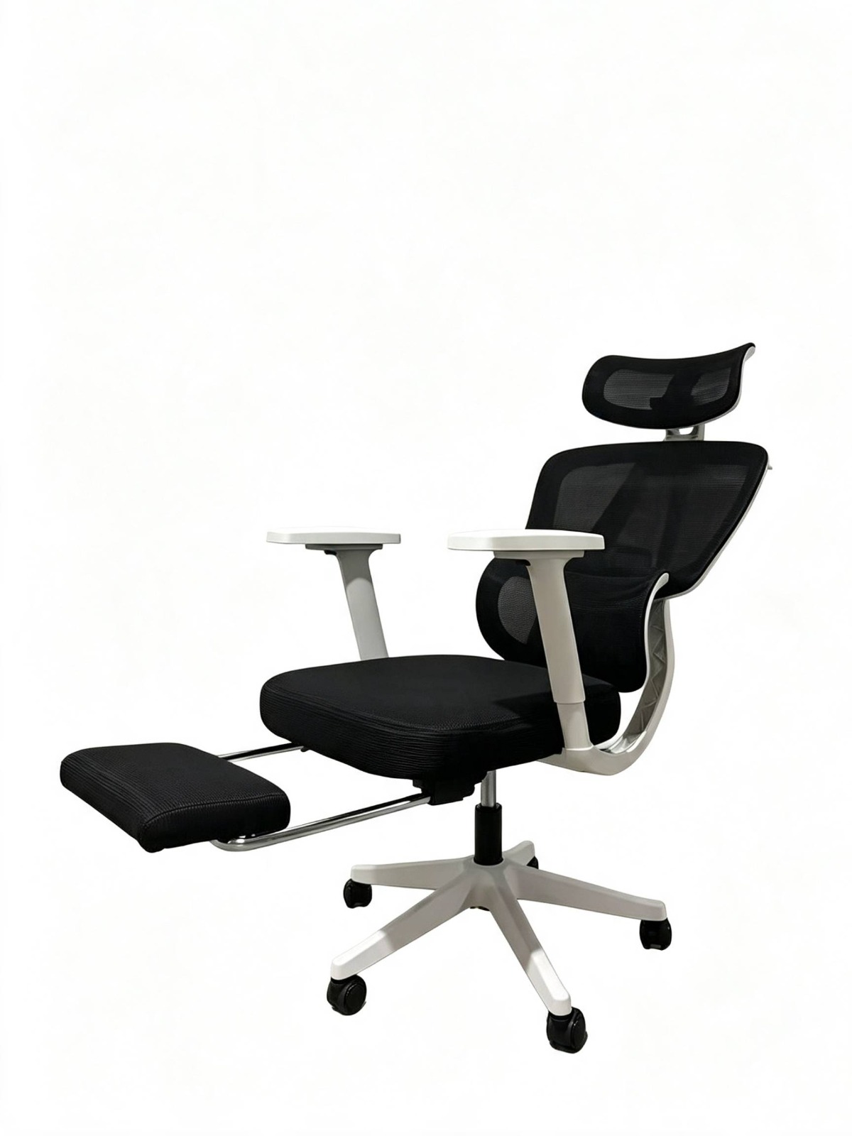 SILLA DE OFICINA INIUS BORK ERGONÓMICA RECLINABLE 135° CON REPOSABRAZOS 3D Y REPOSAPIÉS NEGRO - 8