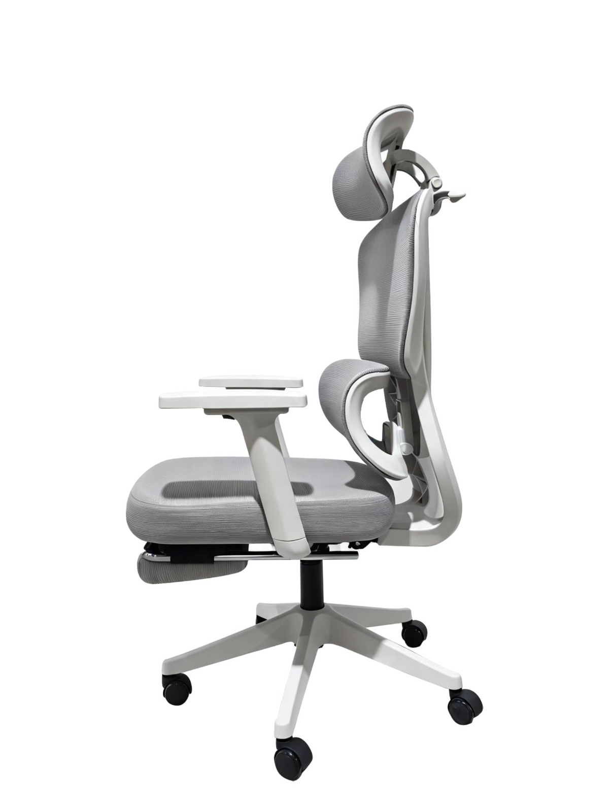 SILLA DE OFICINA INIUS BORK ERGONÓMICA RECLINABLE 135° CON REPOSABRAZOS 3D Y REPOSAPIÉS GRIS - 8