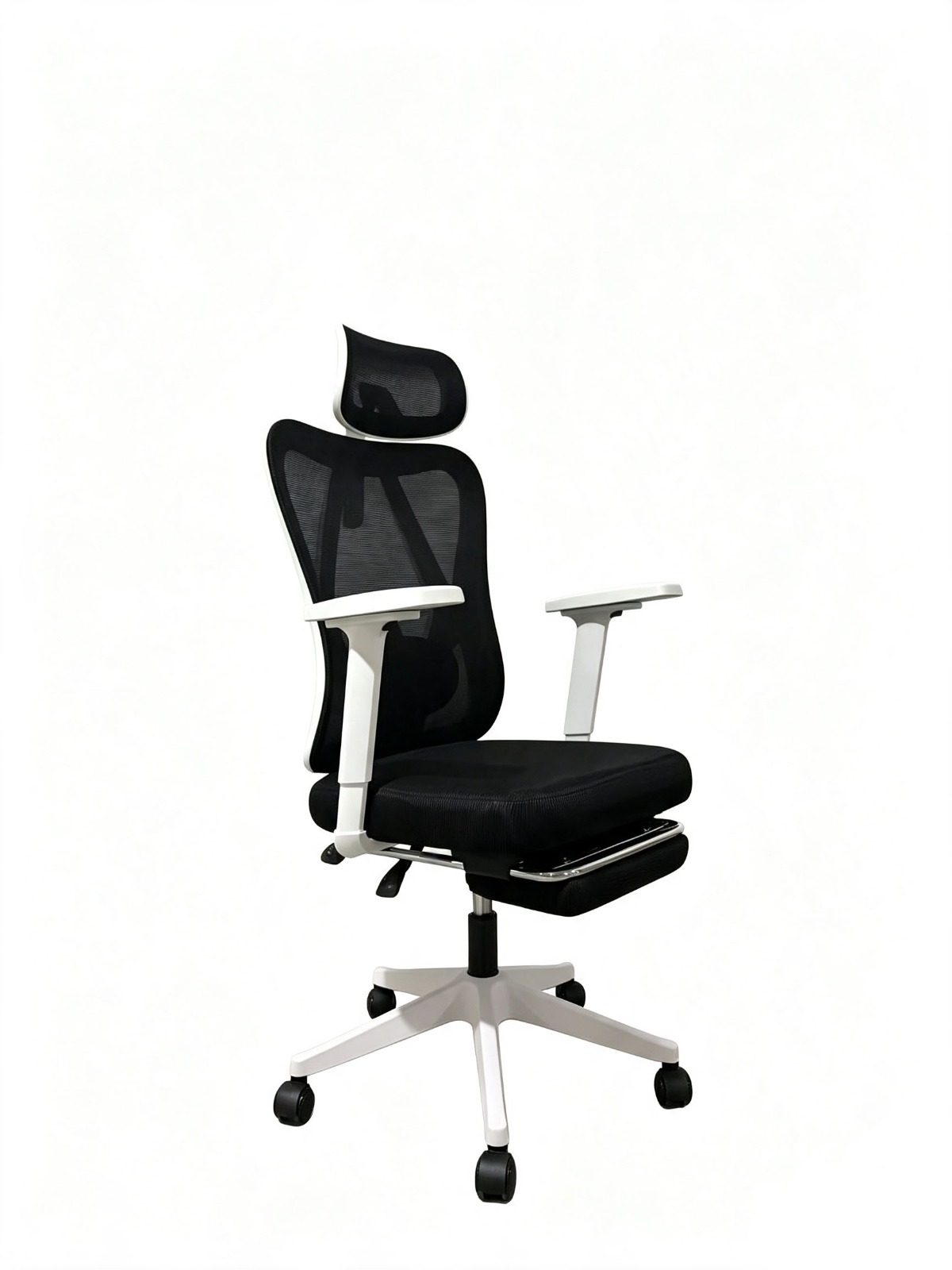 SILLA DE OFICINA INIUS ARI ERGONÓMICA RECLINABLE 135° CON REPOSAPIÉS Y MALLA ZYNCRO NEGRO - 7