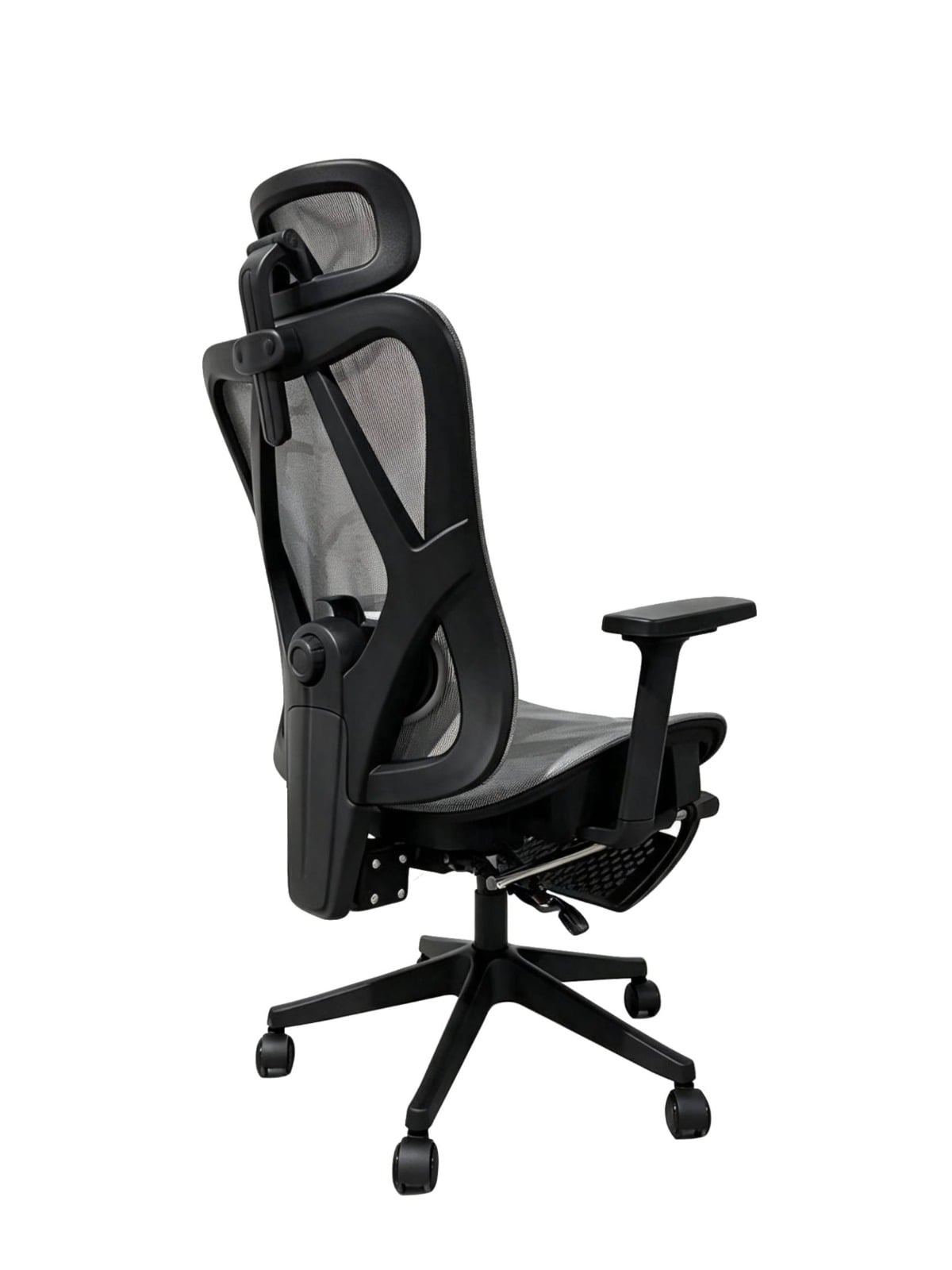 SILLA DE OFICINA INIUS AGNAR ERGONÓMICA RECLINABLE 135° CON REPOSABRAZOS 3D Y REPOSAPIÉS GRIS - 3