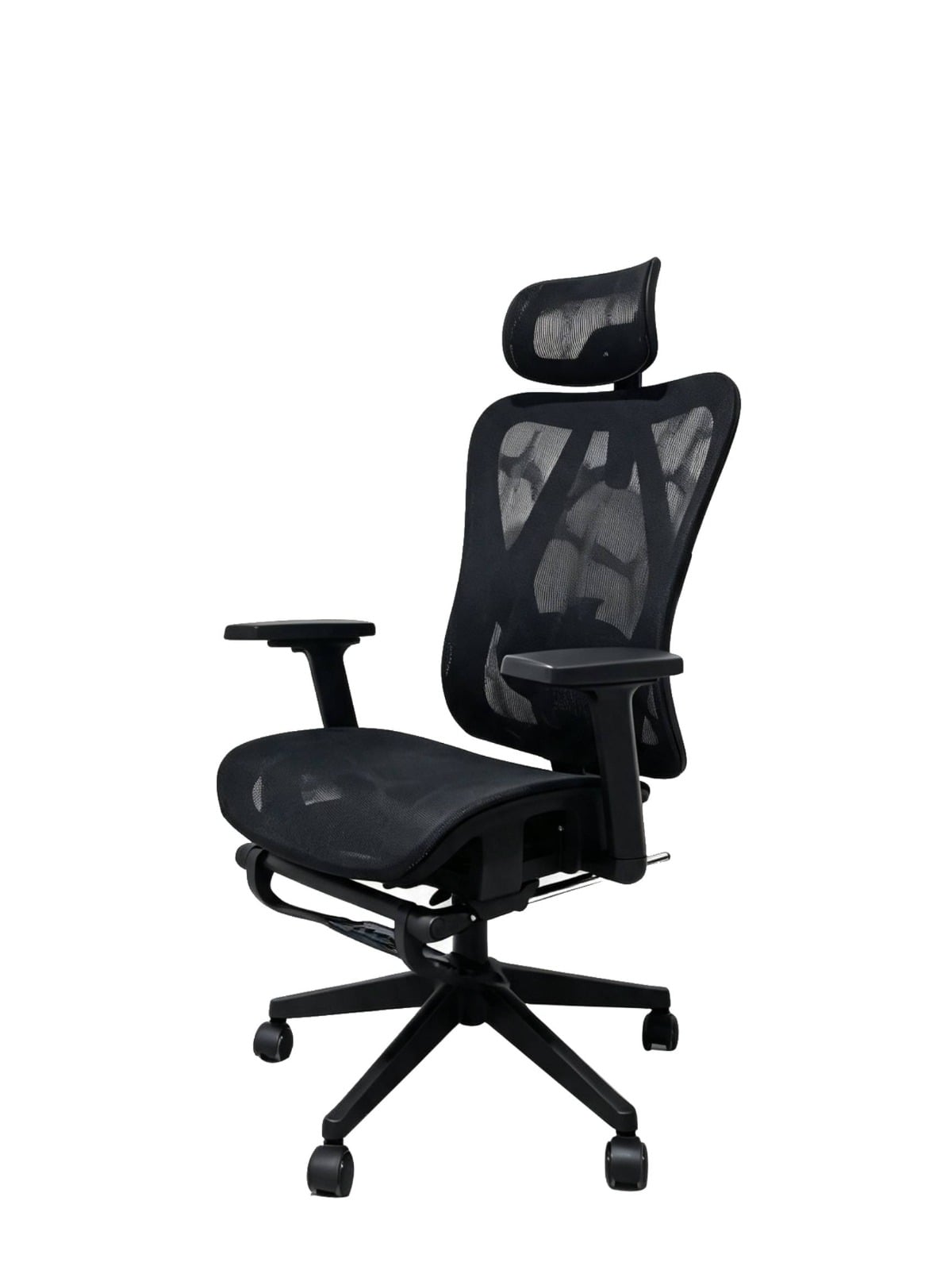 SILLA DE OFICINA INIUS AGNAR ERGONÓMICA RECLINABLE 135° CON REPOSABRAZOS 3D Y REPOSAPIÉS NEGRO - 1