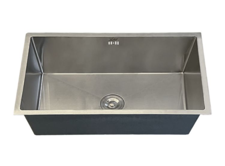 LAVADERO DE LUJO PARA COCINA 1 POZA 76 CM X 46 CM NANO GRIS ACERO INOXIDABLE - 1