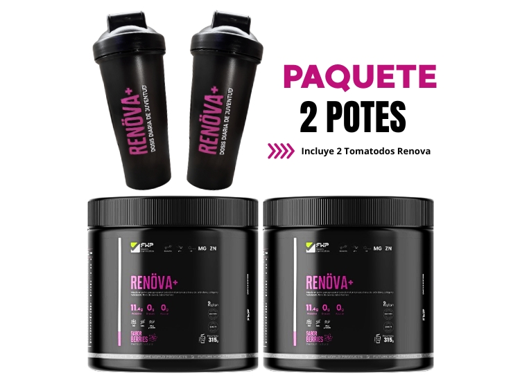 RENÖVA+ COLÁGENO HIDROLIZADO CON BIOPÉPTIDOS ACTIVOS PACK DE 2 POTES DE 315GR C/U - 1