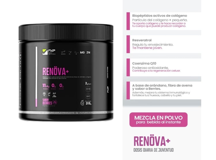COLÁGENO RENOVA HIDROLIZADO FWP X3 POTES DE 315GR - 2