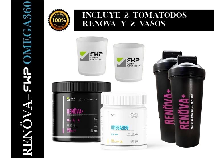 COLÁGENO RENOVA HIDROLIZADO + OMEGA360 FWP ORIGINAL - 1