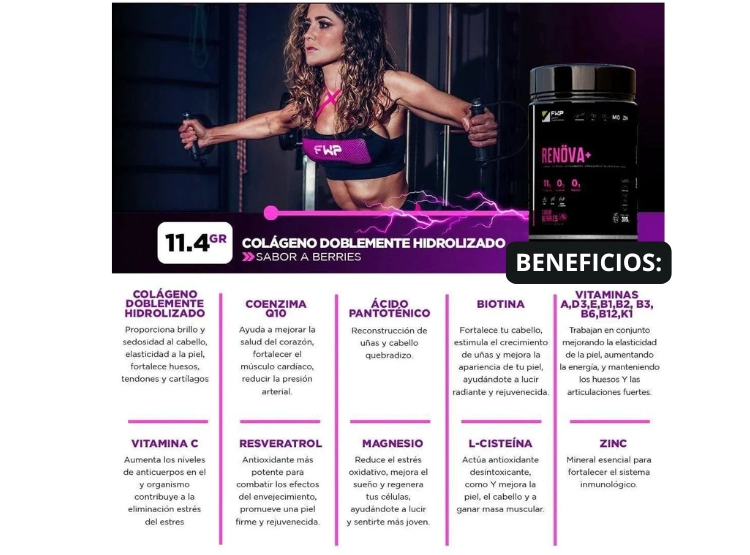 COLÁGENO RENOVA HIDROLIZADO + OMEGA360 FWP ORIGINAL - 8