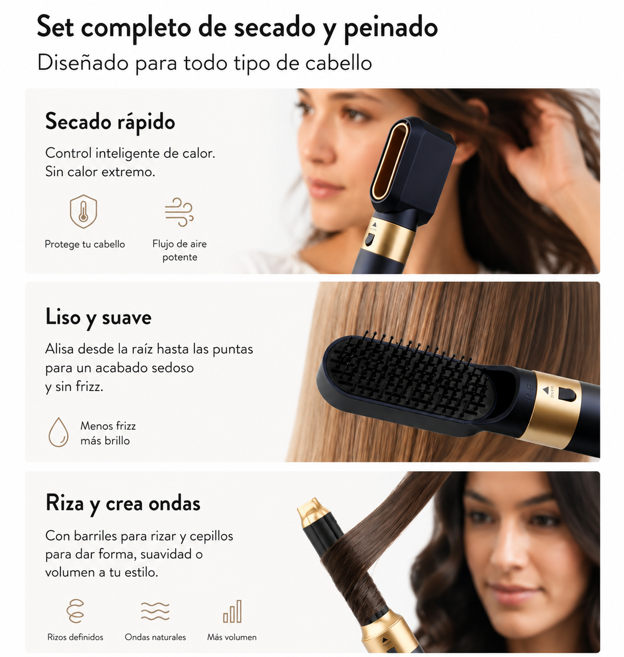 SECADOR DE CABELLO MULTISTYLER 6 EN 1 - 2