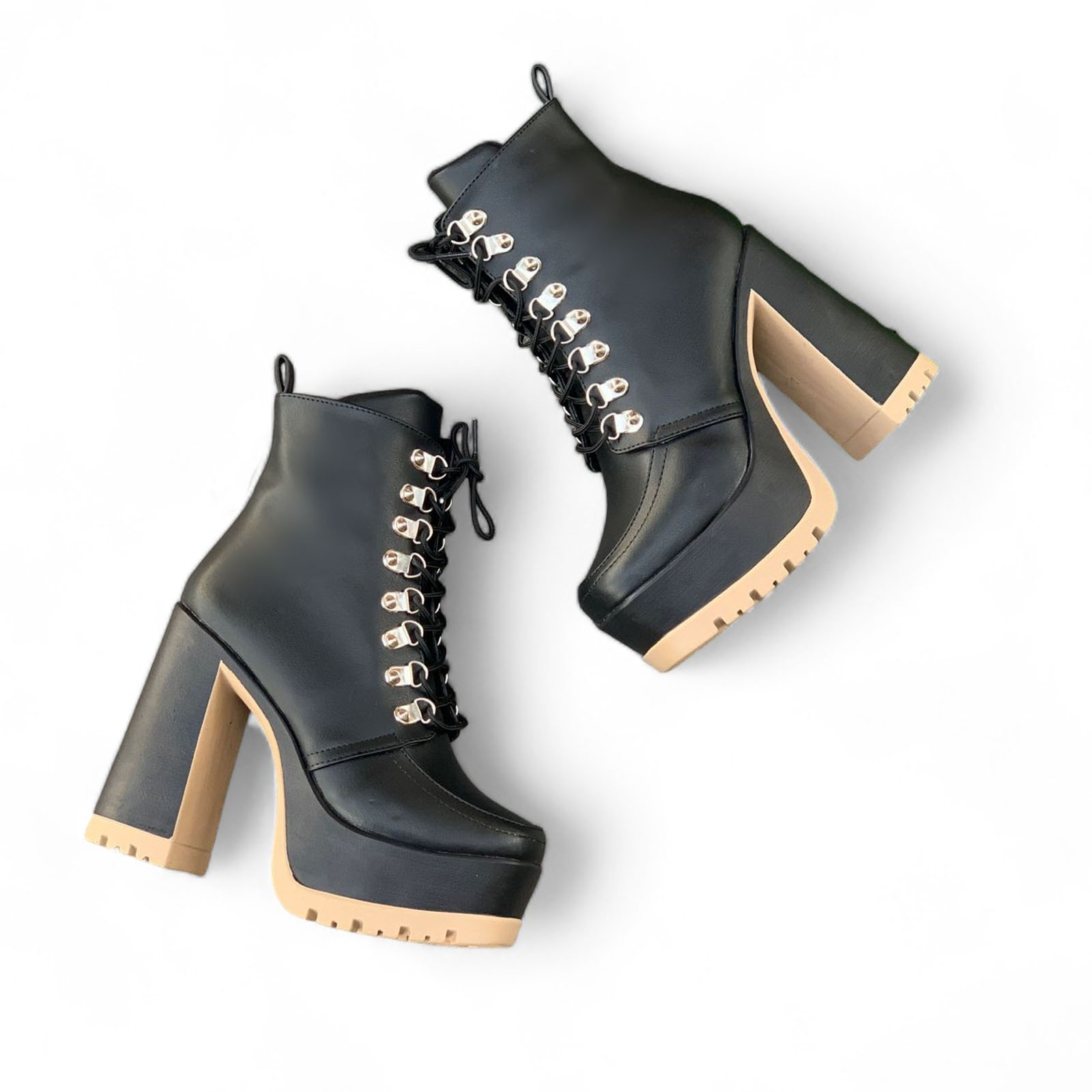 Ripley - BOTINES MUJER CUERO NEGRO ELEGANTE PU TACO 12 FORRO BIO 2091L-80