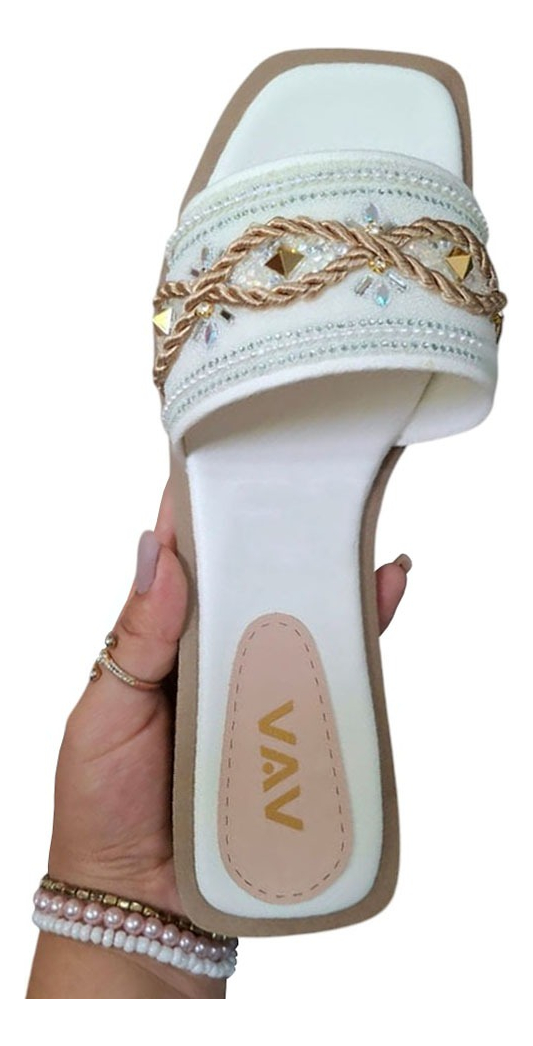 Sandalias Mujer con Trenza Blanco Lomess FG2 - Zapatillas de Moda