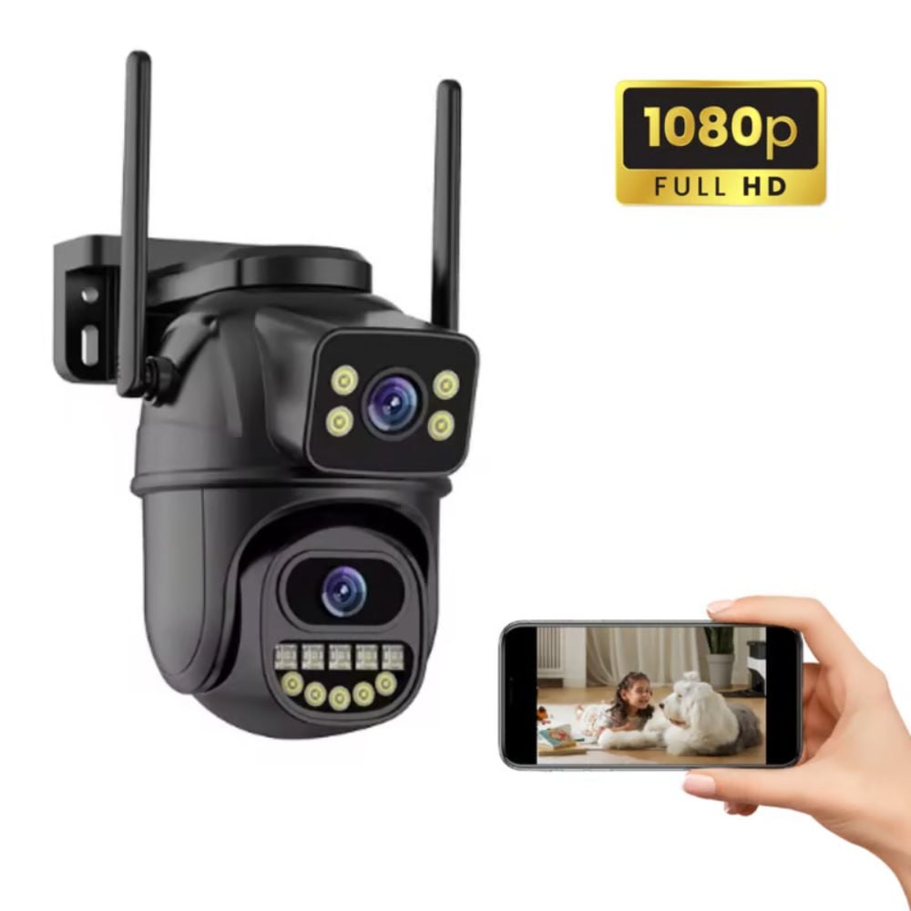 CAMARA DE SEGURIDAD SMART IP WIFI DOBLE LENTE 4K ULTRA HD - 1