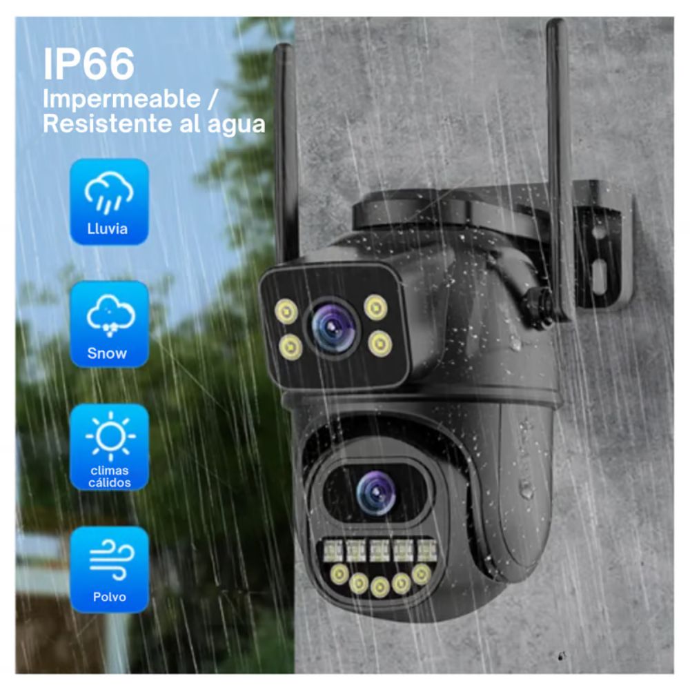 CAMARA DE SEGURIDAD SMART IP WIFI DOBLE LENTE 4K ULTRA HD - 5