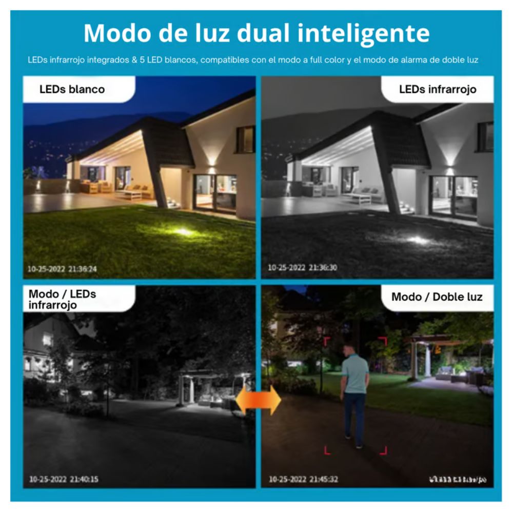CAMARA DE SEGURIDAD SMART IP WIFI DOBLE LENTE 4K ULTRA HD - 6