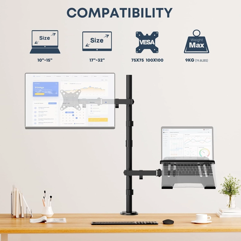 RACK SOPORTE 2 EN 1 ZJ-PARA MONITOR Y LAPTOP 13-32 CON BRAZO - 3