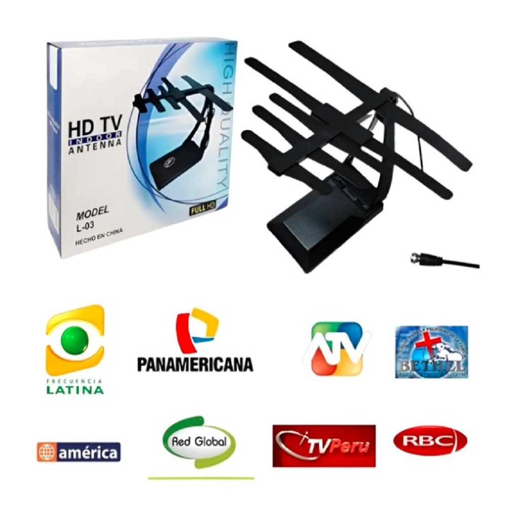 ANTENA DIGITAL PARA TV- ANALOGICO FULL HD INTERIORES Y EXTERIORES LARGO ALCANCE - 2