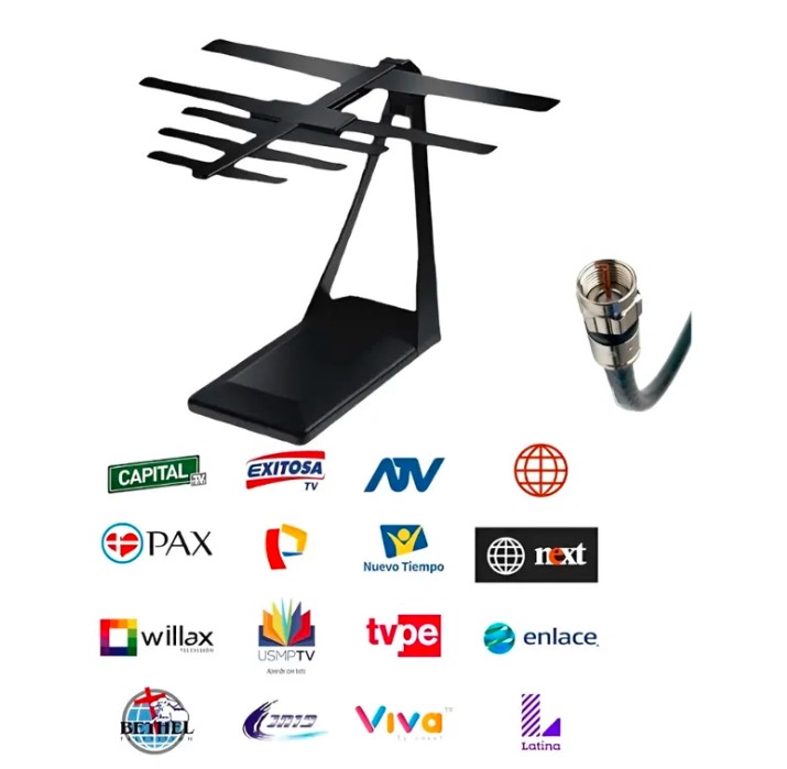 ANTENA DIGITAL PARA TV- ANALOGICO FULL HD INTERIORES Y EXTERIORES LARGO ALCANCE - 3