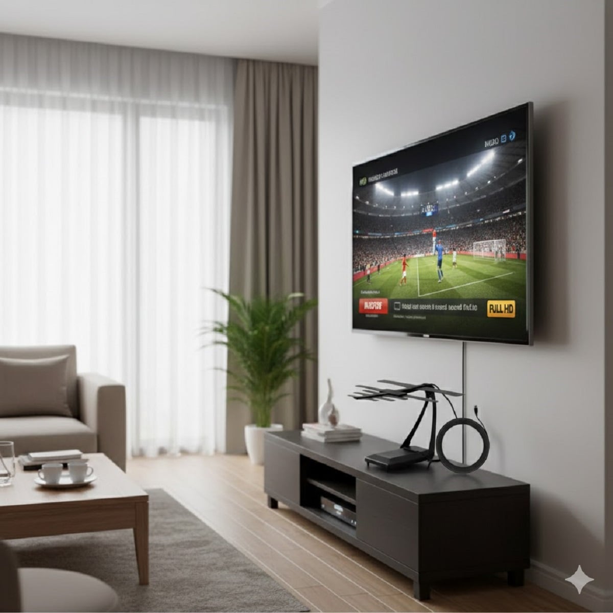 ANTENA DIGITAL PARA TV- ANALOGICO FULL HD INTERIORES Y EXTERIORES LARGO ALCANCE - 4