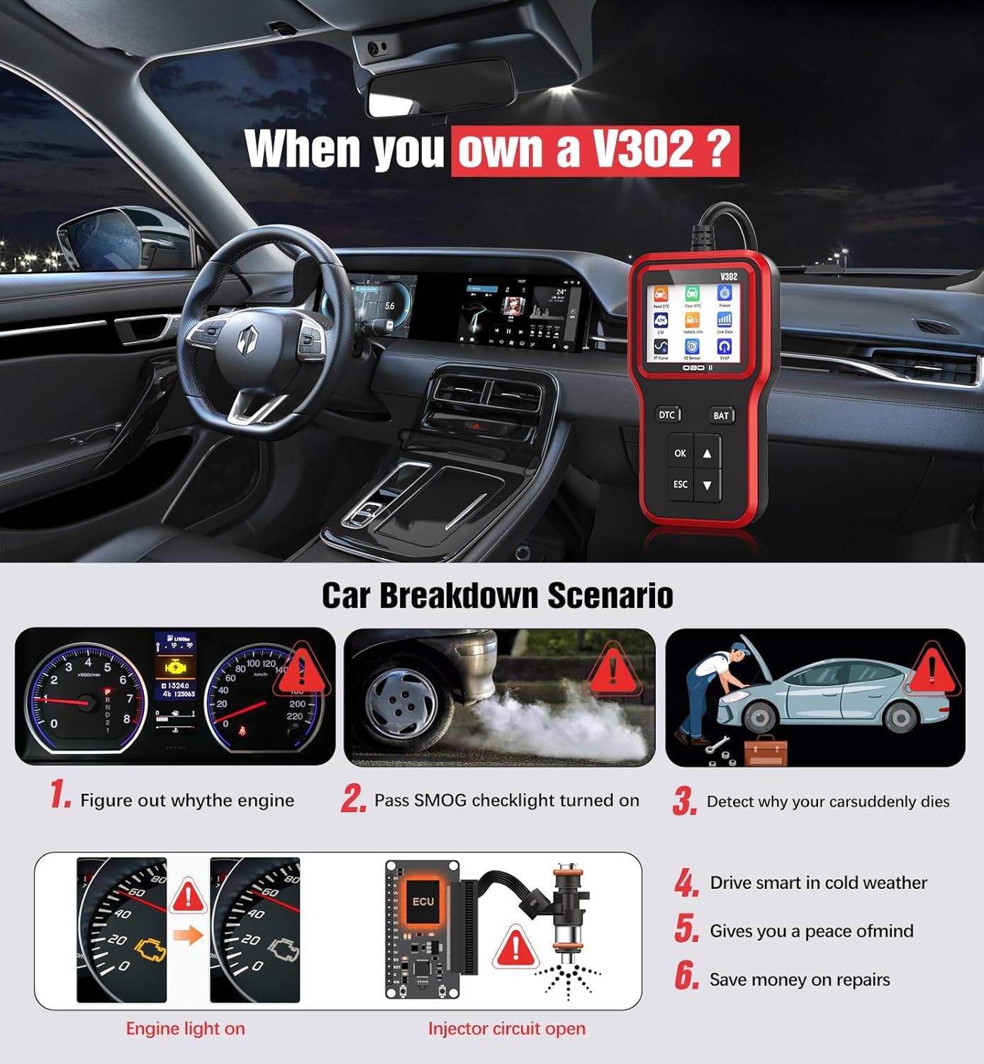 ESCÁNER OBD2 PARA DIAGNÓSTICO DE AUTOS Y VEHÍCULOS - 3