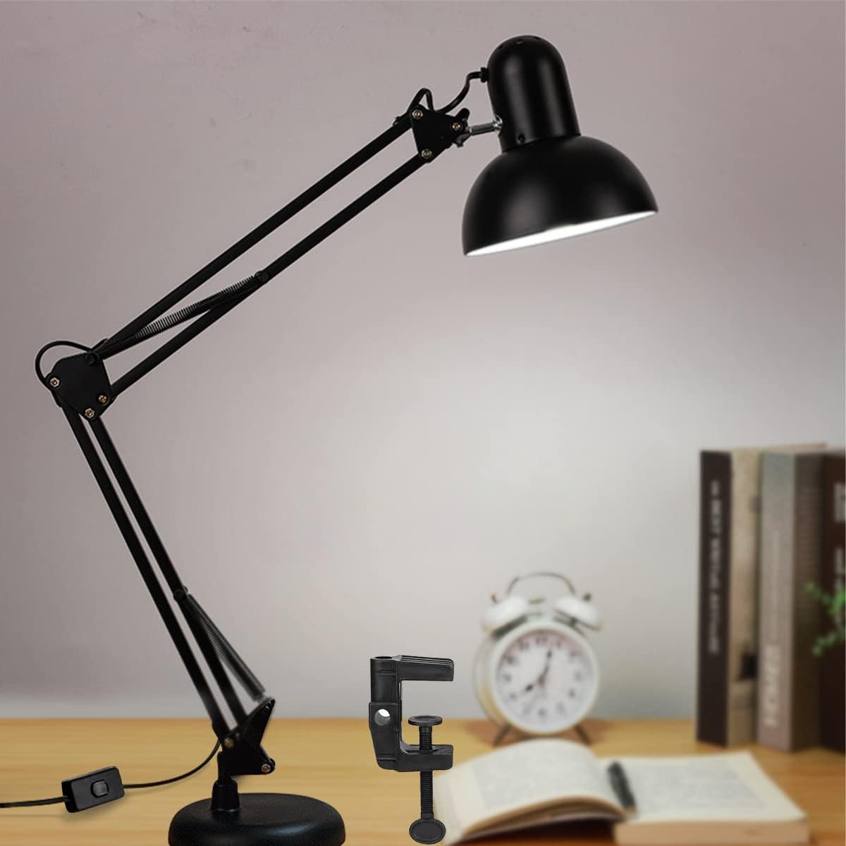 LÁMPARA DE ESCRITORIO CON BRAZO AJUSTABLE DE METAL PARA MESA - 3