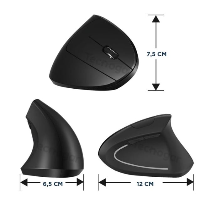 MOUSE ERGONÓMICO INALÁMBRICO 2,4 G MOUSE VERTICAL - 3