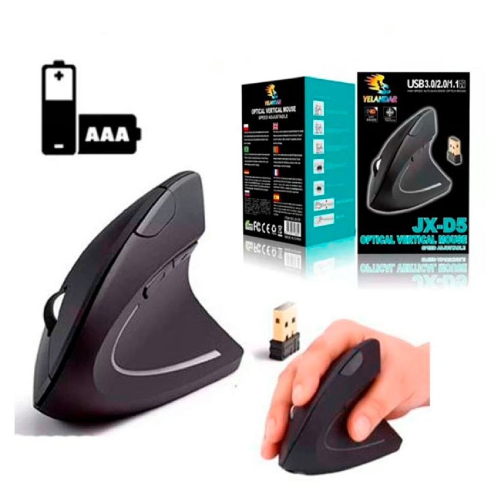 MOUSE ERGONÓMICO INALÁMBRICO 2,4 G MOUSE VERTICAL - 4