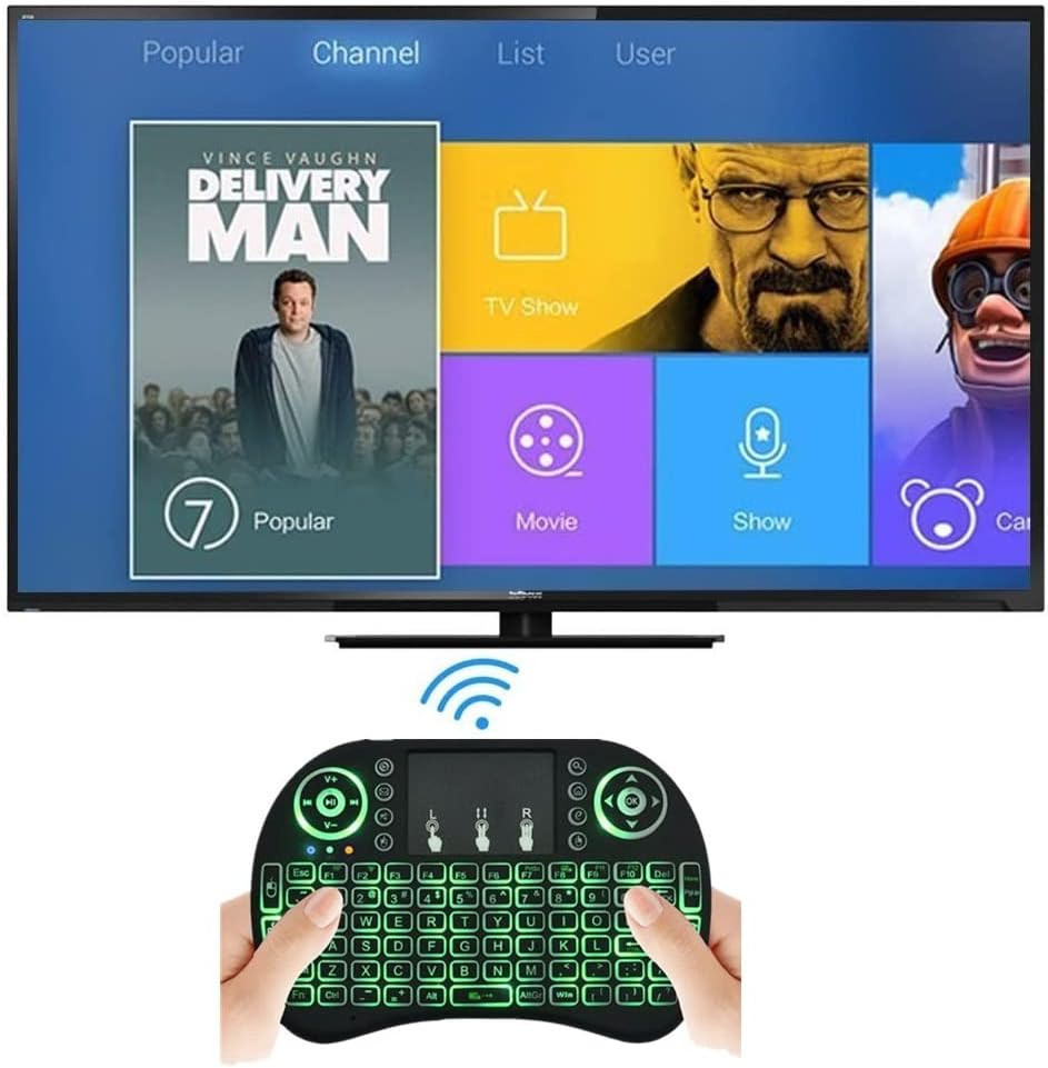 MINI TECLADO INALÁMBRICO TOUCHPAD MOUSE KEYBOARD SMART TV - 4