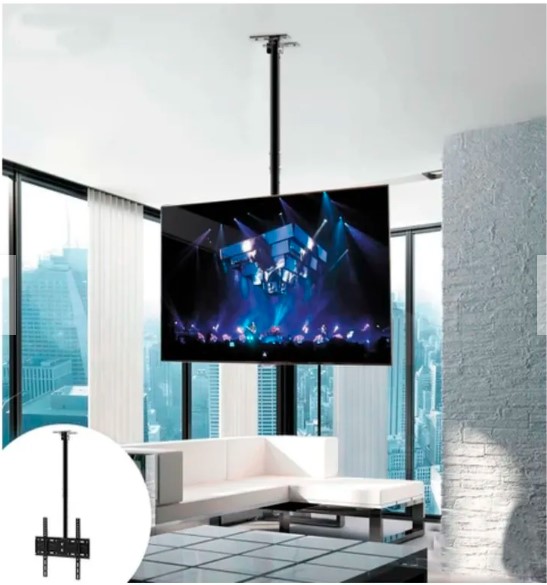 RACK 26 A 60 PULGADAS DE TECHO PARA TV COLGANTE O PARED NEGRO - 2