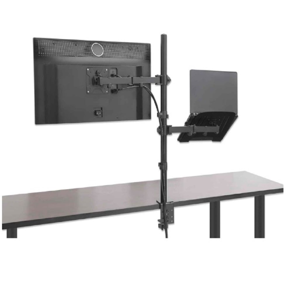 SOPORTE 2 EN 1 PARA MONITOR Y LAPTOP 13-32' Y LAPTOP DE 10 A 17' CON BRAZO ARTICULADO ERGONÓMICO - 2
