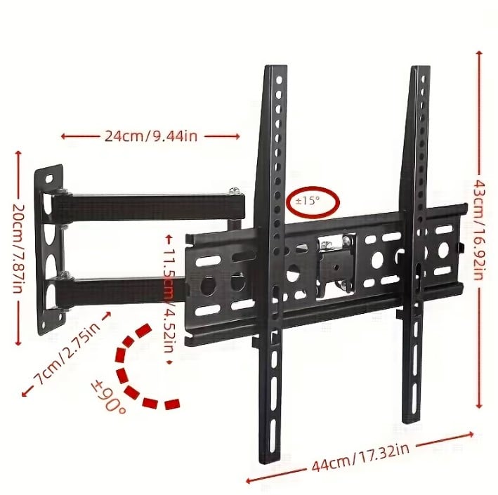 RACK MOVIBLE PARA TV SOPORTE PLEGABLE DE TELEVISOR DE 26 A 55 PULGADAS - 5