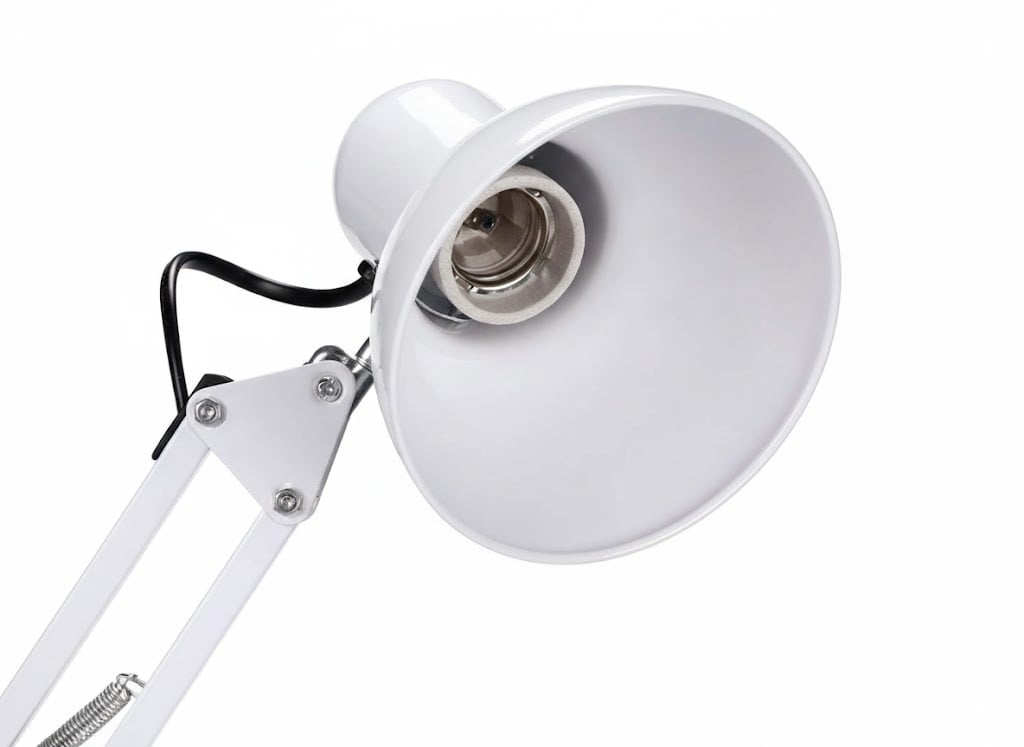 LÁMPARA DE ESCRITORIO CON BRAZO AJUSTABLE DE METAL PARA MESA - 5