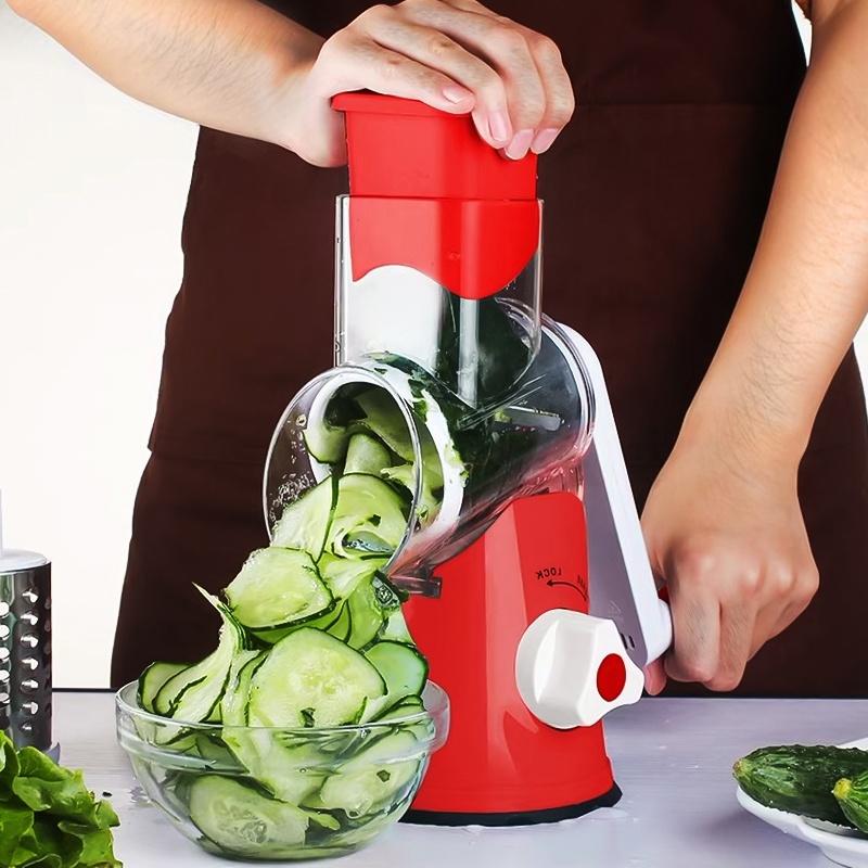 PICADORA DE VERDURAS GIRATORIA MULTIFUNCIONAL 3 EN 1TIPO MOLINO - 8