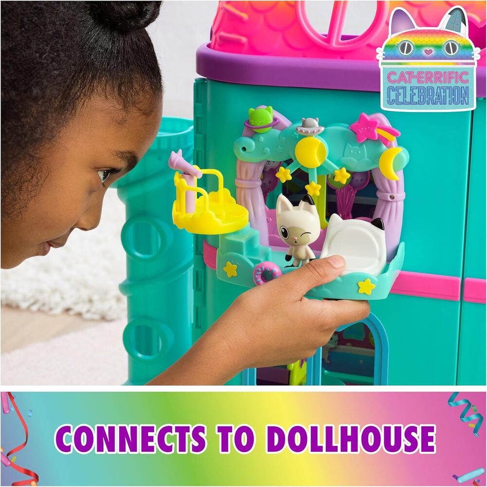 GABBY'S DOLLHOUSE BALCÓN DE ENSUEÑO CON PANDY PAWS 8 PIEZAS - 2