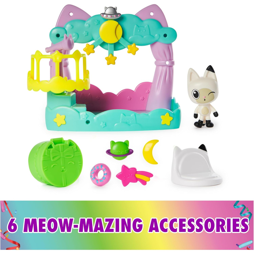 GABBY'S DOLLHOUSE BALCÓN DE ENSUEÑO CON PANDY PAWS 8 PIEZAS - 4