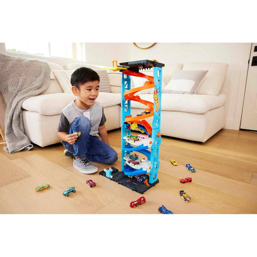 HOT WHEELS TORRE DOBLE PISTA DE CARRERAS A ESCALA 1:64 - 2