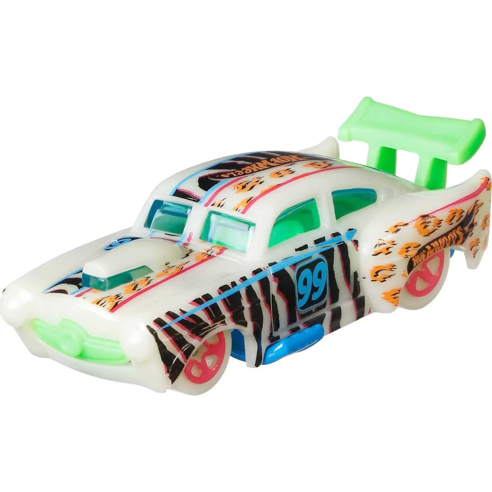 HOT WHEELS MONSTER TRUCKS CON 5 CAMIONES Y 5 AUTOS QUE BRILLAN EN LA OSCURIDAD - 3