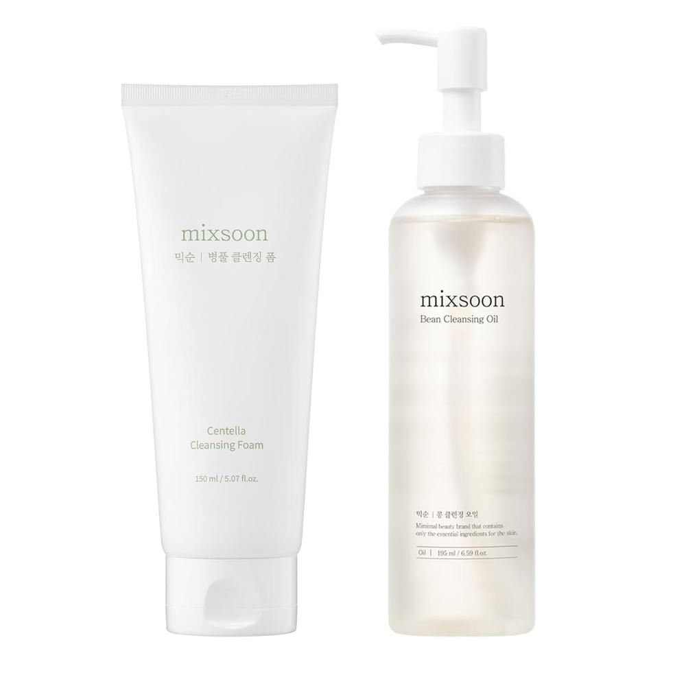 MIXSOON SET ESPUMA CENTELLA 150 ML + ACEITE BEAN 195 ML – KOREA SKIN CARE - 1