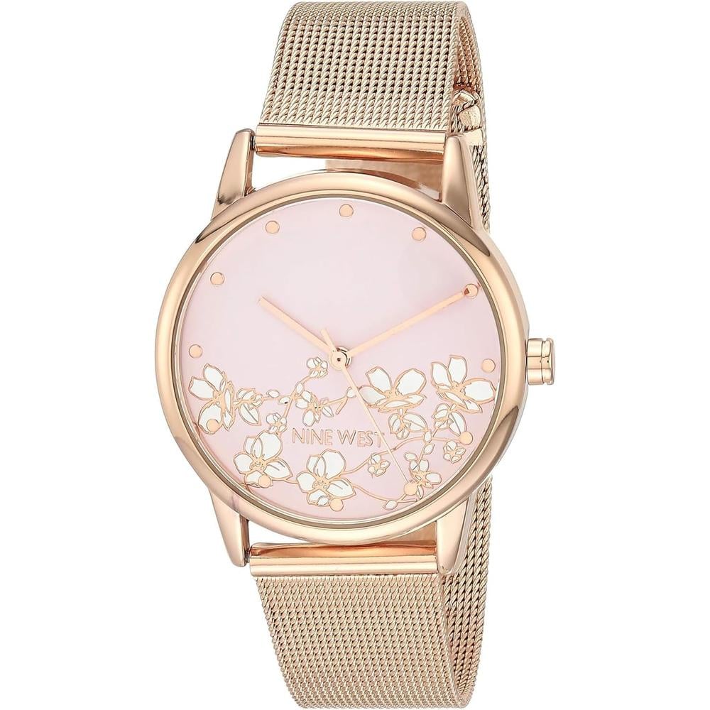 NINE WEST NW/2429FLGY RELOJ FEMENINO CON CORREA TIPO BRAZALETE | ORO ROSA - 1