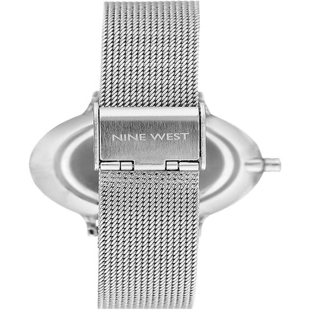 NINE WEST NW/2229SVSV RELOJ FEMENINO CON CORREA TIPO MALLA | PLATEADO - 4