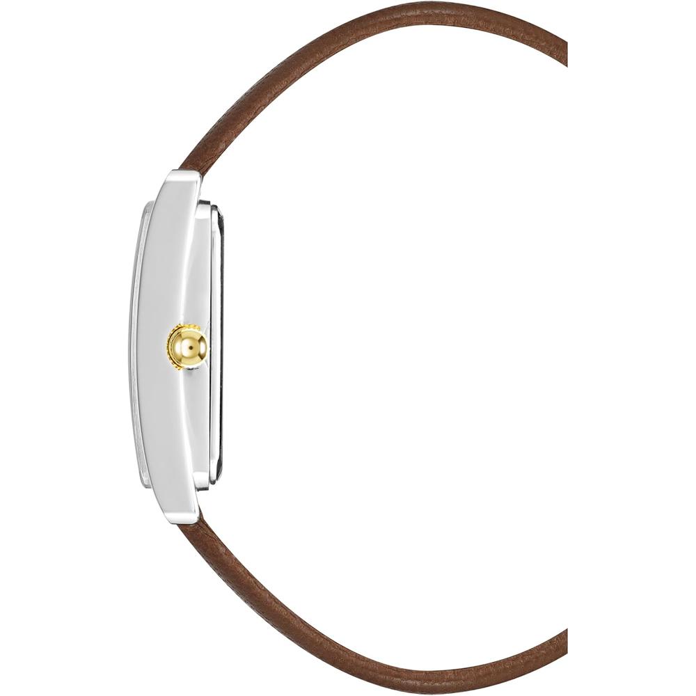 ANNE KLEIN AK / 2707TTTN RELOJ PARA DAMA CON CORREA DE PIEL | MARRÓN / PLATEADO / DORADO - 3