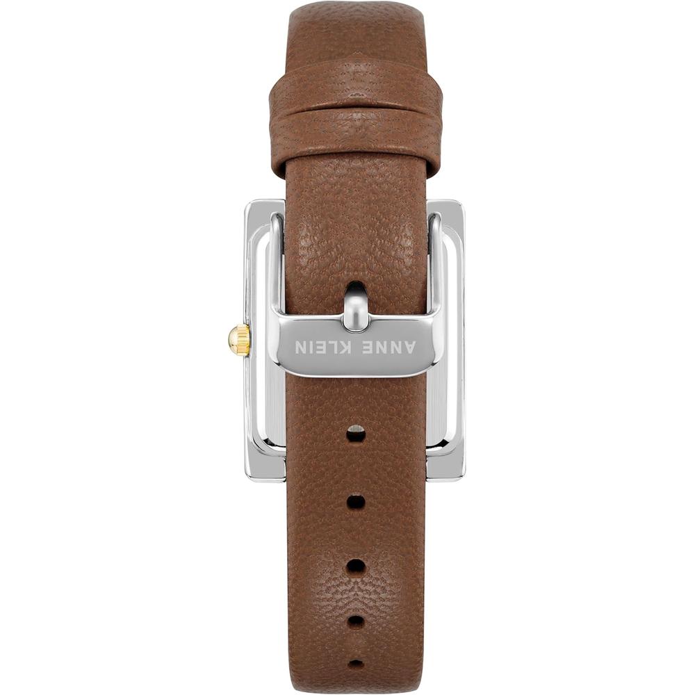 ANNE KLEIN AK / 2707TTTN RELOJ PARA DAMA CON CORREA DE PIEL | MARRÓN / PLATEADO / DORADO - 4