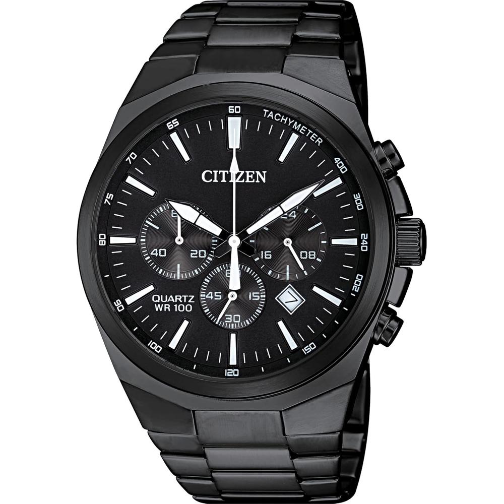 CITIZEN AN8175-55E RELOJ DE CUARZO CLÁSICO PARA HOMBRE EN ACERO INOXIDABLE | NEGRO - 1