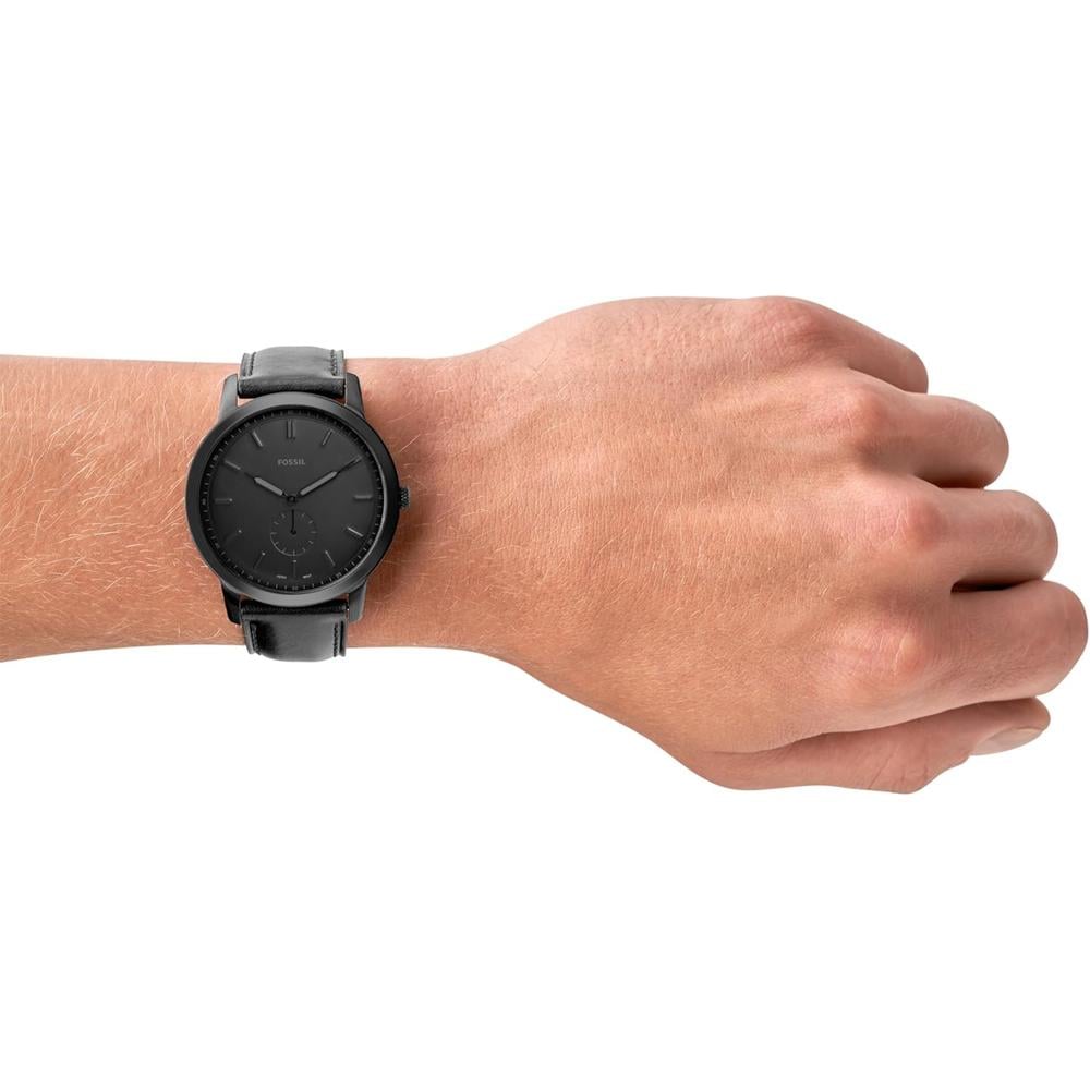 FOSSIL FS5459 RELOJ MINIMALISTA DE CUARZO PARA HOMBRE CON CORREA DE CUERO | BLACKLEATHER - 3