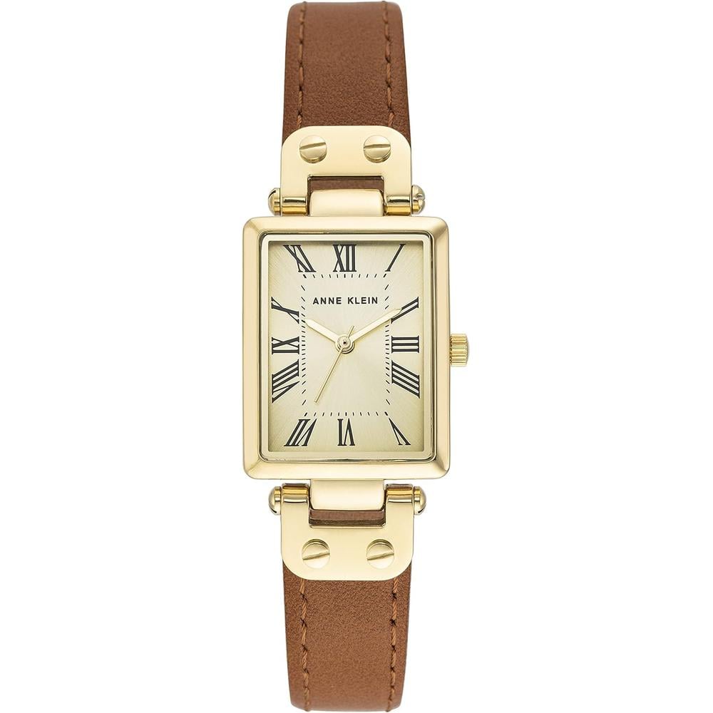 ANNE KLEIN AK/3752 RELOJ FEMENINO CON CORREA DE PIEL | MARRÓN MIEL/ORO - 1