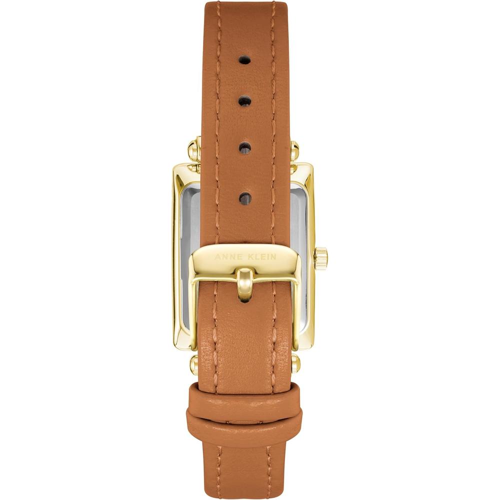 ANNE KLEIN AK/3752 RELOJ FEMENINO CON CORREA DE PIEL | MARRÓN MIEL/ORO - 4