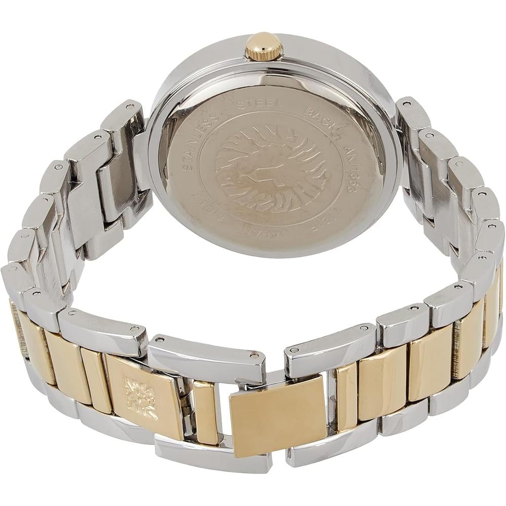 ANNE KLEIN AK / 1362GNRG RELOJ PARA DAMA CON DIAMANTE GENUINO | PLATEADO / DORADO / VERDE - 3