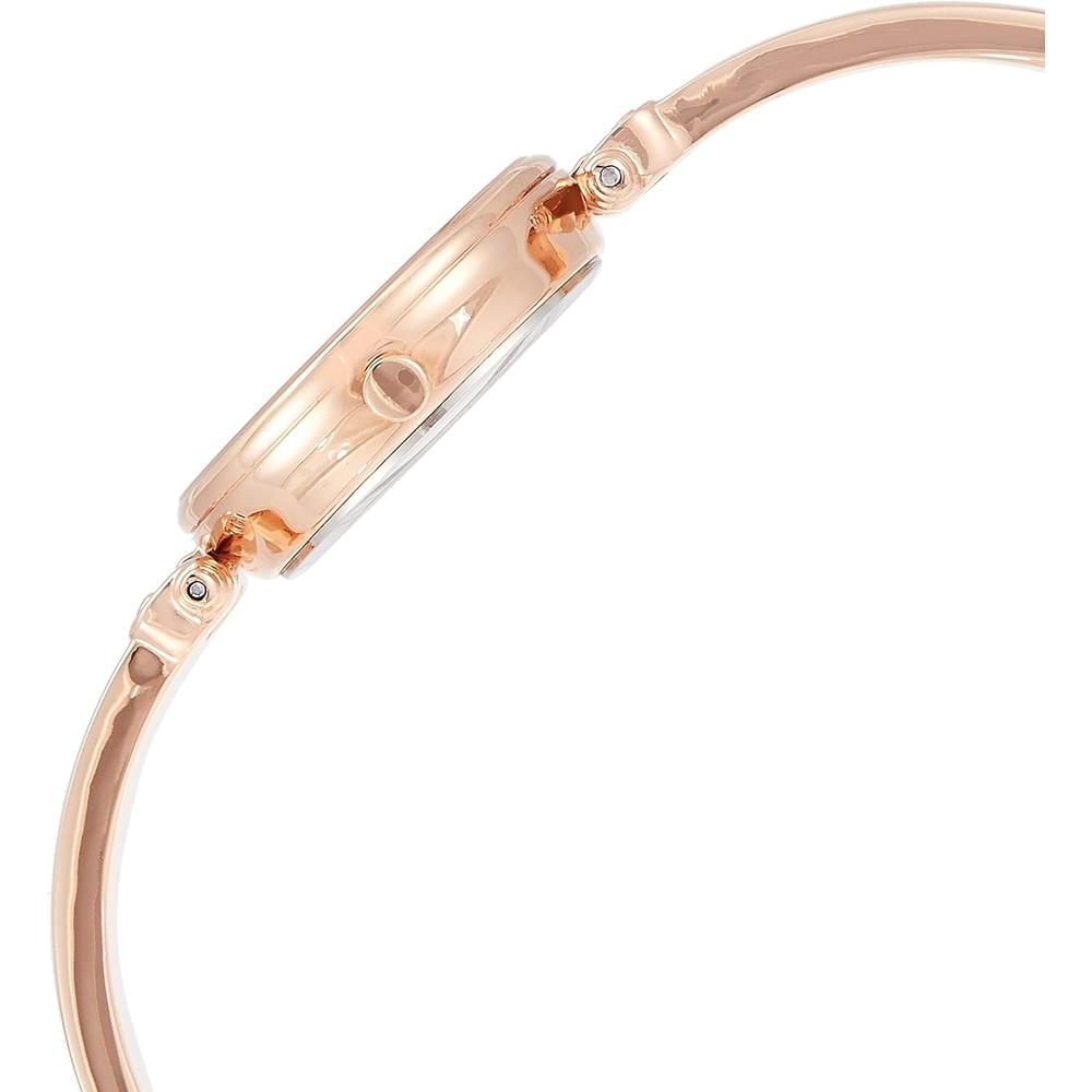 ANNE KLEIN AK/1980BKGB RELOJ PARA MUJER CON DIAMANTE Y PULSERA TIPO BRAZALETE | ROSADO/ORO ROSA - 4