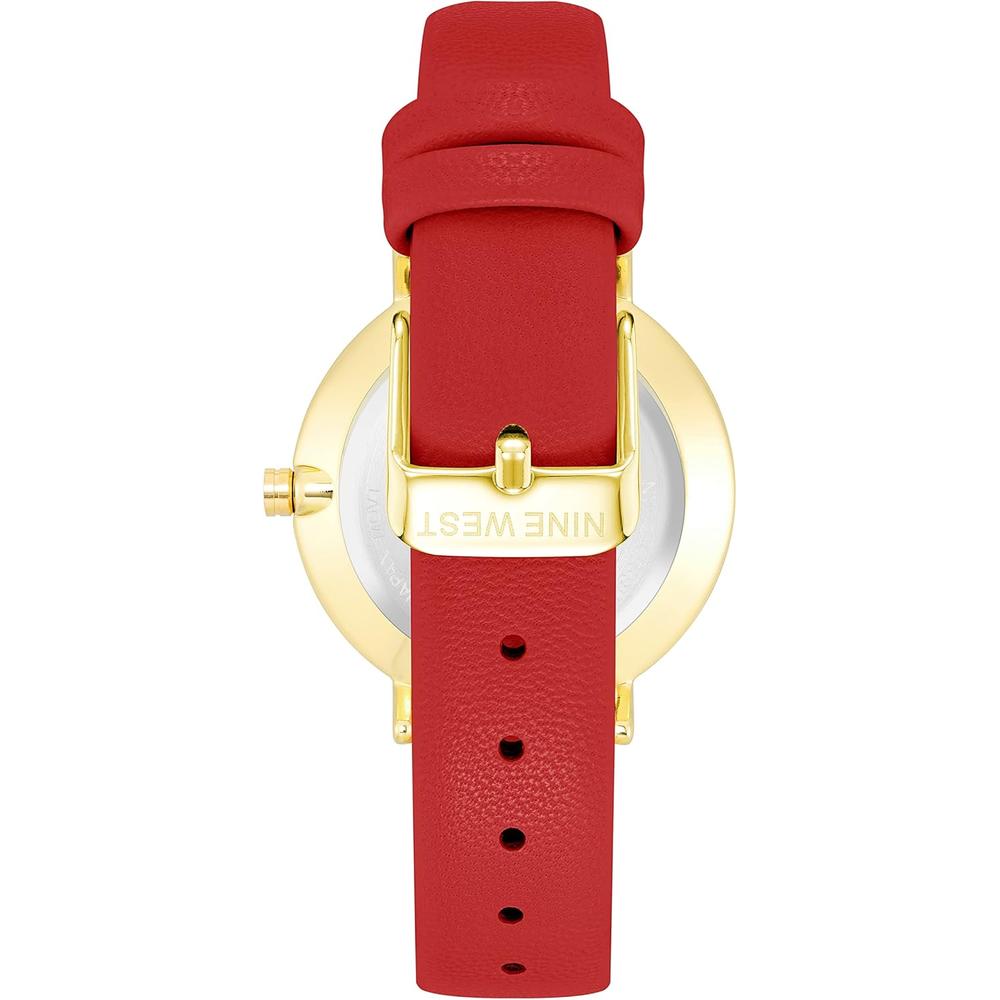 NINE WEST NW/2346GPGN RELOJ PARA DAMA CON CORREA CLÁSICA | ORO/ROJO - 4