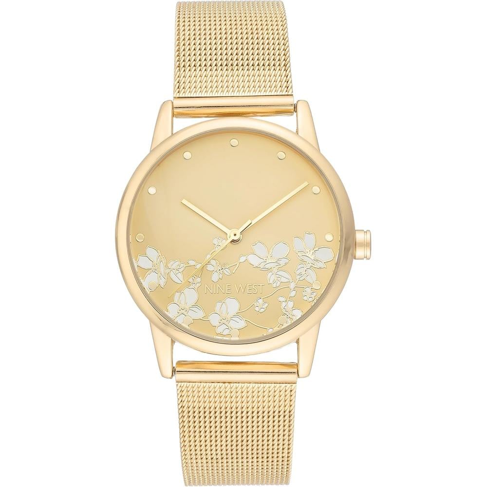 NINE WEST NW/2429FLGY RELOJ FEMENINO CON CORREA TIPO BRAZALETE | ORO - 1