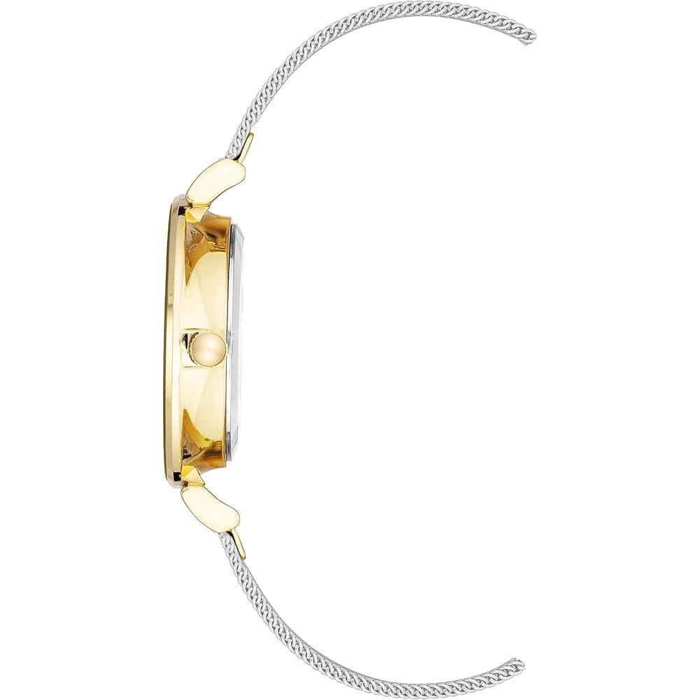 ANNE KLEIN AK/3781SVTT RELOJ FEMENINO BRILLANTE CON CORREA TIPO MALLA | PLATEADO/DORADO - 3
