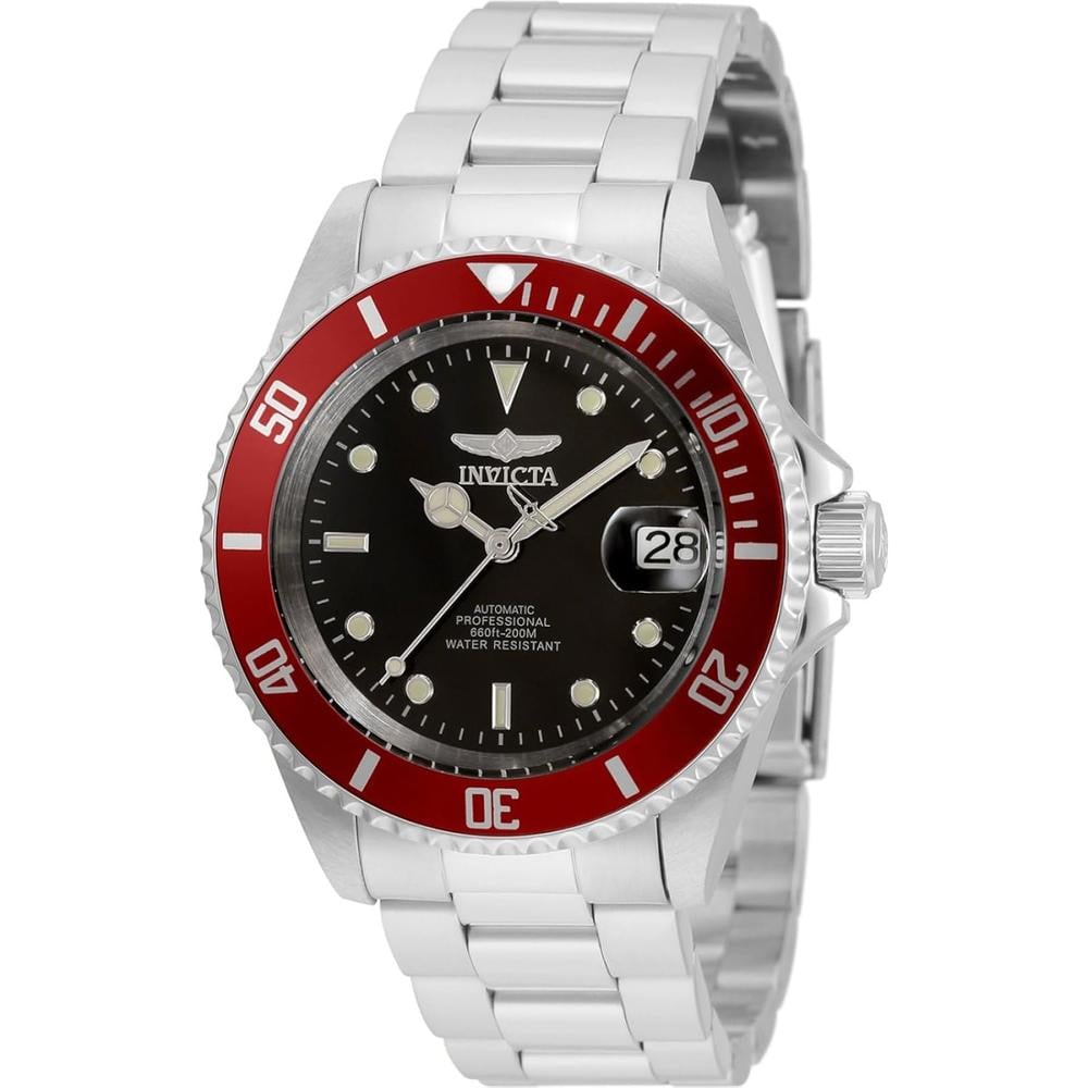INVICTA 35690 RELOJ AUTOMÁTICO PARA HOMBRE PRO DIVER CON BISEL TIPO MONEDA | PLATA/ROJO - 1