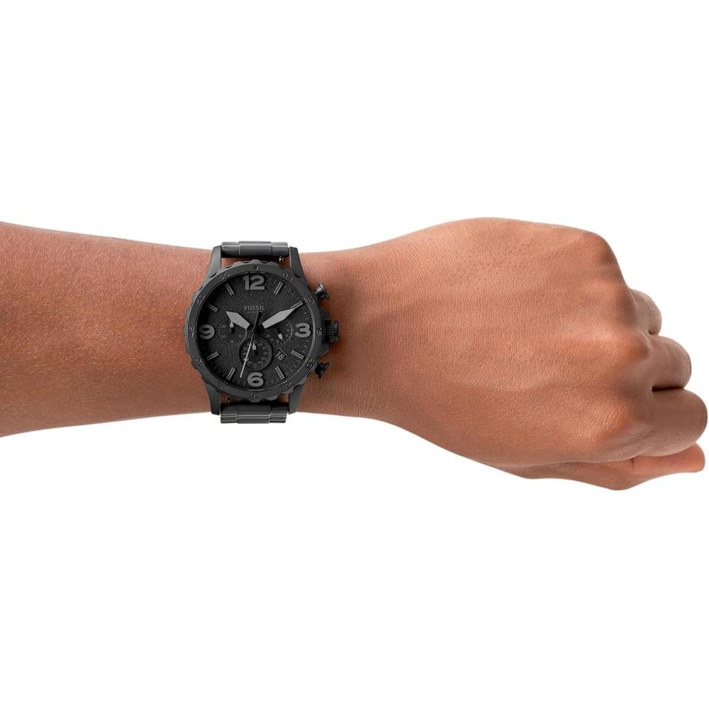 FOSSIL JR1401 RELOJ PARA HOMBRE NATE CRONÓGRAFO DE ACERO INOXIDABLE | NEGRO - 4